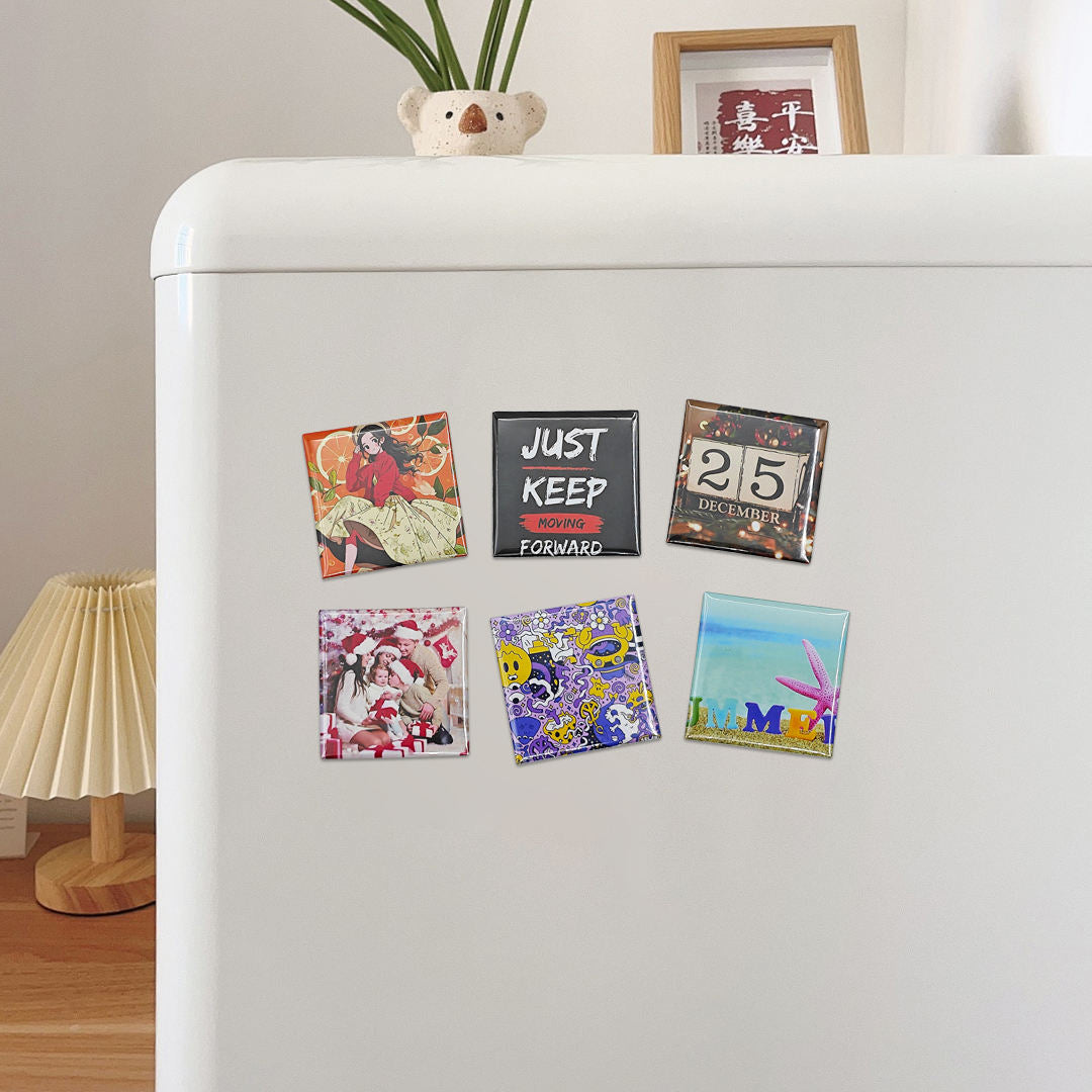 50x50mm (2x2 inch) DIY Square Fridge Magnet Materials (Consumables)