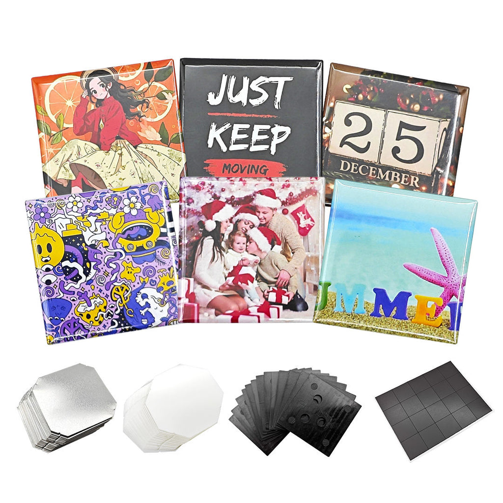 50x50mm (2x2 inch) DIY Square Fridge Magnet Materials (Consumables)