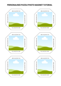 Personalised Puzzle Photo Magnets 50x50mm (2”x2”) Template Tutorial