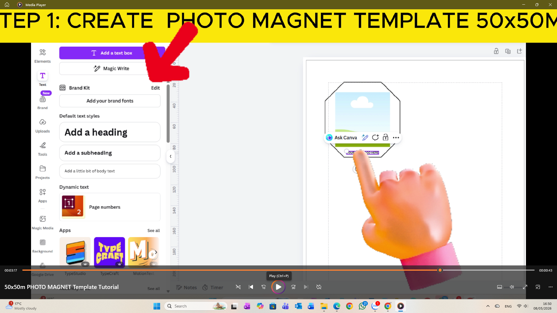 Personalised Photo Magnets  50×50mm (2”×2”) Template Tutorial